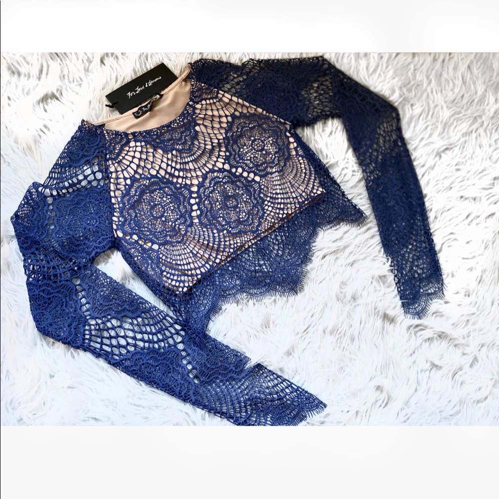 NWT For Love And Lemons Grace Crop Top